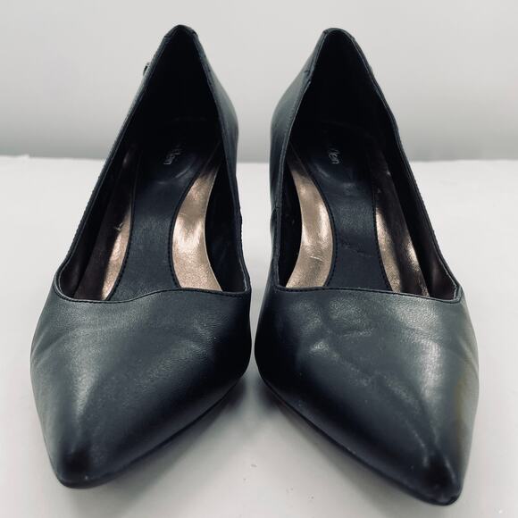 Calvin Klein Nadine Back Leather Classic Pointed Toe Stiletto Heel Pump Heel 9 - Picture 7 of 15